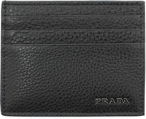 Prada Vitello Grain Calf Leather Card Case Holder 